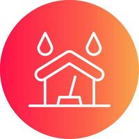 Water Damage Cleaning Creative Icon Design vector