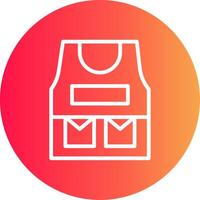 Bulletproof Vest Creative Icon Design vector