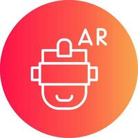 Ar Helmet Creative Icon Design vector