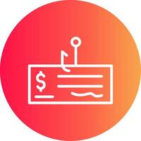 Cheque Fraud Creative Icon Design vector