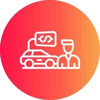 Car Salesman Creative Icon Design vector