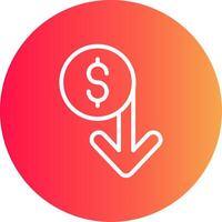 Capitalized Cost Reduction Creative Icon Design vector