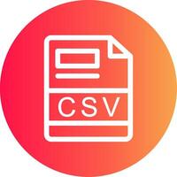 CSV Creative Icon Design vector