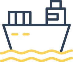 Cargo Ship Creative Icon Design vector