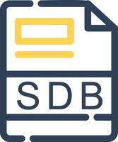 sdb creativo icono diseño vector