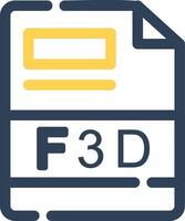 F3D Creative Icon Design vector