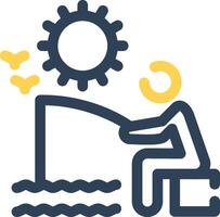 Summer Fishing Creative Icon Design vector