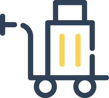 Luggage Cart Creative Icon Design vector