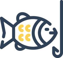 Hooked Fish Creative Icon Design vector