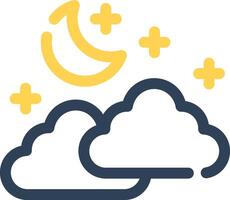 Night Weather Creative Icon Design vector