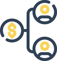 Income Distribution Creative Icon Design vector