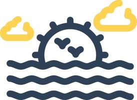 Sea Landscape Creative Icon Design vector