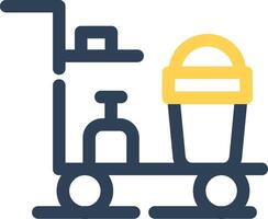 Cleaning Cart Creative Icon Design vector