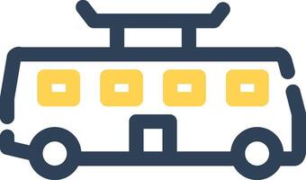 Tramcar Creative Icon Design vector