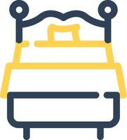 Double Bed Creative Icon Design vector