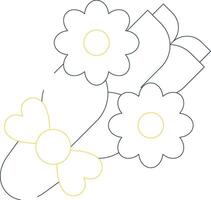 Flower Bouquet Creative Icon Design vector