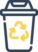 Recycling Bin Creative Icon Design vector