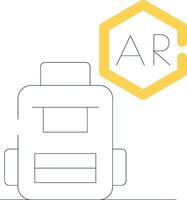 Ar Backpack Creative Icon Design vector