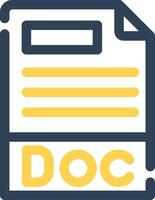 Doc File Format Creative Icon Design vector