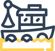 Fishing Boat Creative Icon Design vector