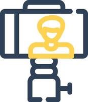 Selfie Stick Creative Icon Design vector