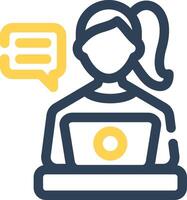 Blogger Creative Icon Design vector