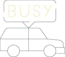 Busy Taxi Creative Icon Design vector