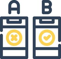 AB Testing Creative Icon Design vector