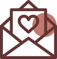 diseño de icono creativo de carta de amor vector