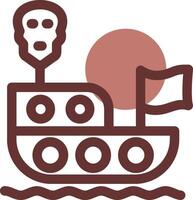 diseño de icono creativo de barco pirata vector