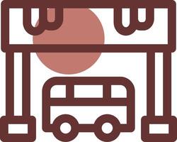 Bus Stop Creative Icon Design vector