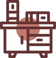 Bedside Table Creative Icon Design vector