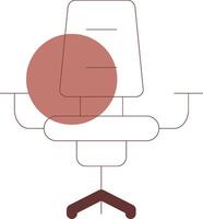 Desk Chair Creative Icon Design vector