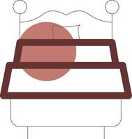 Double Bed Creative Icon Design vector