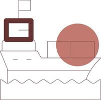 Ship Creative Icon Design vector