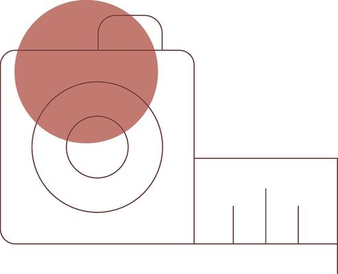 Tape Measure Creative Icon Design