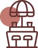 Beach Bar Creative Icon Design vector