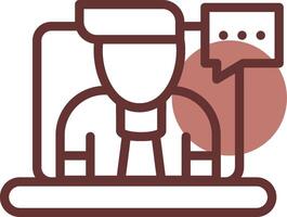 Online Interview Creative Icon Design vector