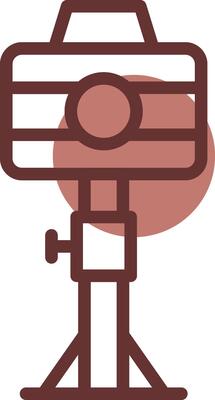 Camera Stand Creative Icon Design