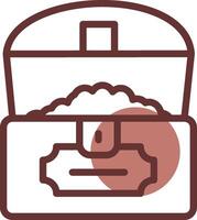 Treasure Chest Creative Icon Design vector