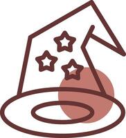 diseño de icono creativo de sombrero de mago vector