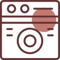 Washing Machine Creative Icon Design vector