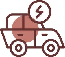 Electric Car Creative Icon Design vector