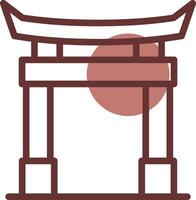 diseño de icono creativo de puerta torii vector