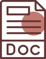 Doc File Format Creative Icon Design vector