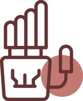 Robot Hand Creative Icon Design vector