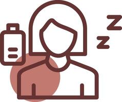 Fatigue Creative Icon Design vector