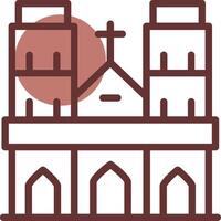 Notre Dame Creative Icon Design vector