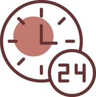 24 Hours Support Creative Icon Design vector