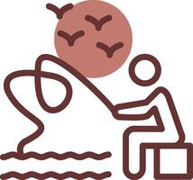 Trolling Creative Icon Design vector